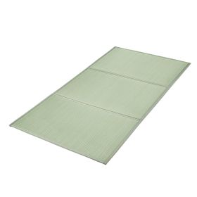 Japanese Tatami Mat, Twin Size Foldable Japanese Tatami Mattress( Natural Rush Grass), Japanese Floor Mattress with Non-Slip Backing & Fresh Scen