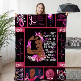 African American Fleece Flannel Blanket for Kids Girls Boys Fluffy Cozy Black Afro Fleece Blanket for Sofa Couch Travel (size: 75x100)