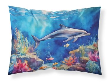 Dolphin Standard Pillowcase Lightweight Super Soft Easy Care Decorative Artwork Pillowcase, Standard (Default: Default)