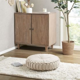 Poly Chenille Round Floor Pillow Cushion (Color: as Pic)