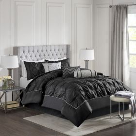 7 Piece Tufted Comforter Set (Color: as Pic)